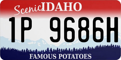 ID license plate 1P9686H