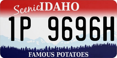 ID license plate 1P9696H