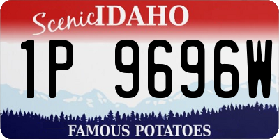 ID license plate 1P9696W