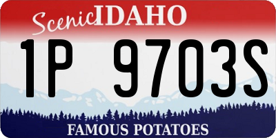 ID license plate 1P9703S