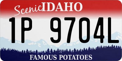 ID license plate 1P9704L