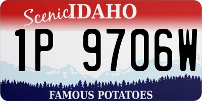 ID license plate 1P9706W