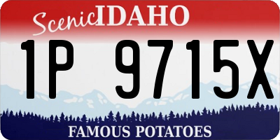 ID license plate 1P9715X