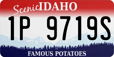 ID license plate 1P9719S