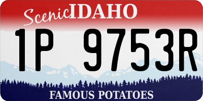 ID license plate 1P9753R