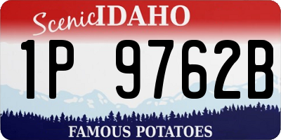 ID license plate 1P9762B