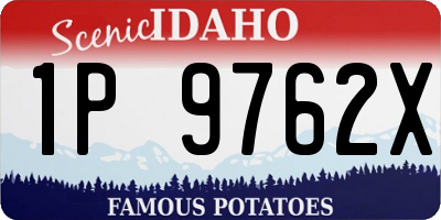 ID license plate 1P9762X