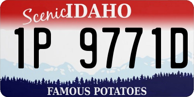 ID license plate 1P9771D