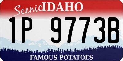 ID license plate 1P9773B