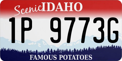 ID license plate 1P9773G