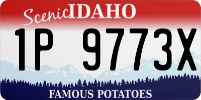 ID license plate 1P9773X