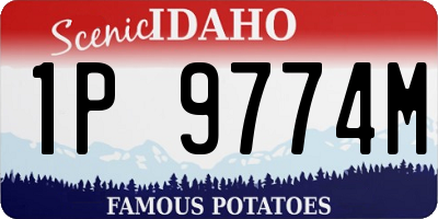 ID license plate 1P9774M