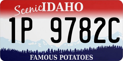 ID license plate 1P9782C