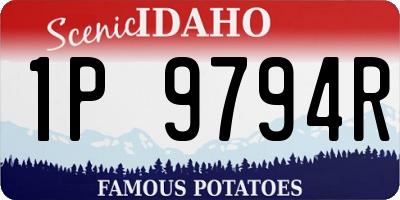 ID license plate 1P9794R