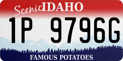 ID license plate 1P9796G