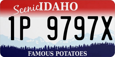 ID license plate 1P9797X