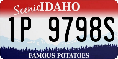 ID license plate 1P9798S