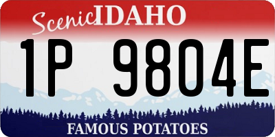 ID license plate 1P9804E