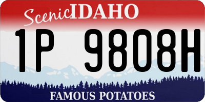 ID license plate 1P9808H