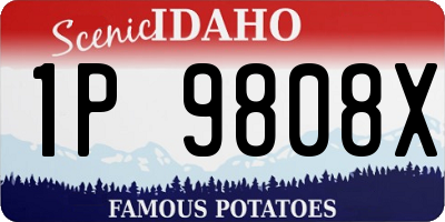 ID license plate 1P9808X