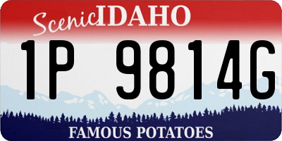 ID license plate 1P9814G
