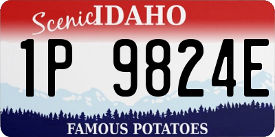 ID license plate 1P9824E