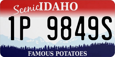ID license plate 1P9849S