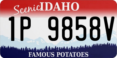 ID license plate 1P9858V