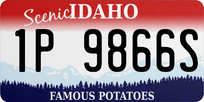 ID license plate 1P9866S