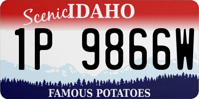 ID license plate 1P9866W