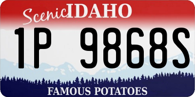 ID license plate 1P9868S