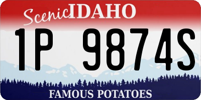 ID license plate 1P9874S