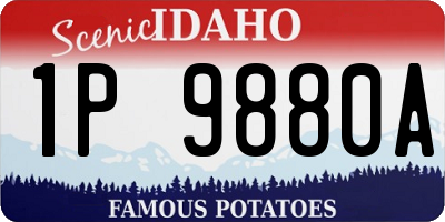 ID license plate 1P9880A