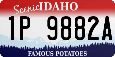 ID license plate 1P9882A