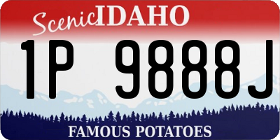ID license plate 1P9888J