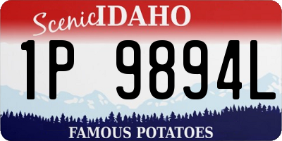 ID license plate 1P9894L