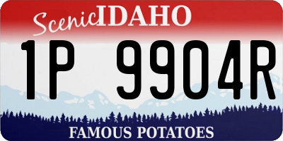 ID license plate 1P9904R