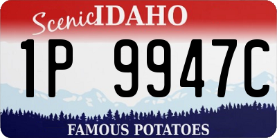 ID license plate 1P9947C