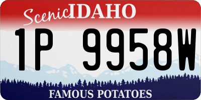 ID license plate 1P9958W