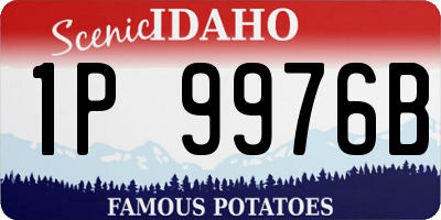 ID license plate 1P9976B