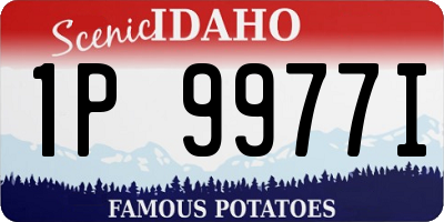 ID license plate 1P9977I
