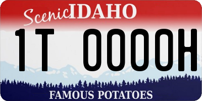 ID license plate 1T0000H