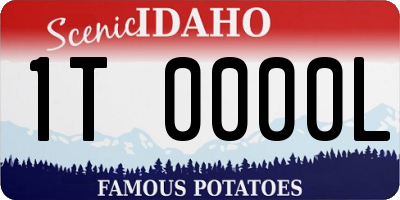ID license plate 1T0000L