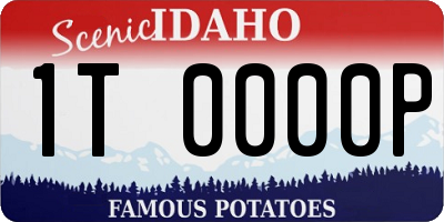 ID license plate 1T0000P