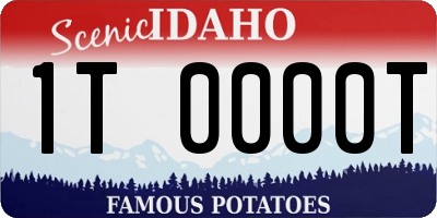 ID license plate 1T0000T