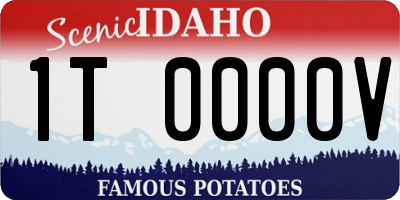 ID license plate 1T0000V