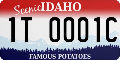 ID license plate 1T0001C