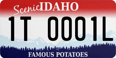 ID license plate 1T0001L