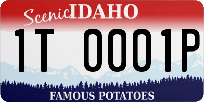 ID license plate 1T0001P