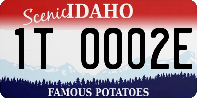 ID license plate 1T0002E